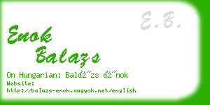 enok balazs business card